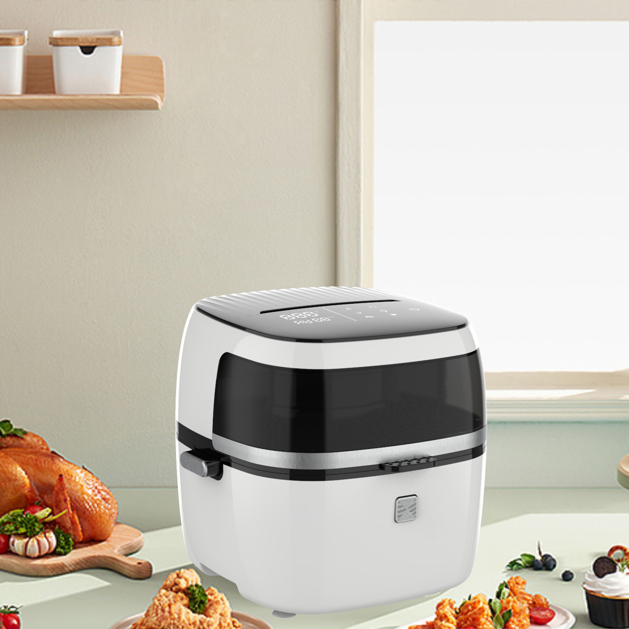 2022 TOP TOUCH TEMPERA TEMPERACIÓN AJÉRCULA MÁQUINA DE COCINA DE AIRE ELÉCTRICO YYZG-650A